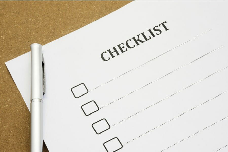 marking checklist