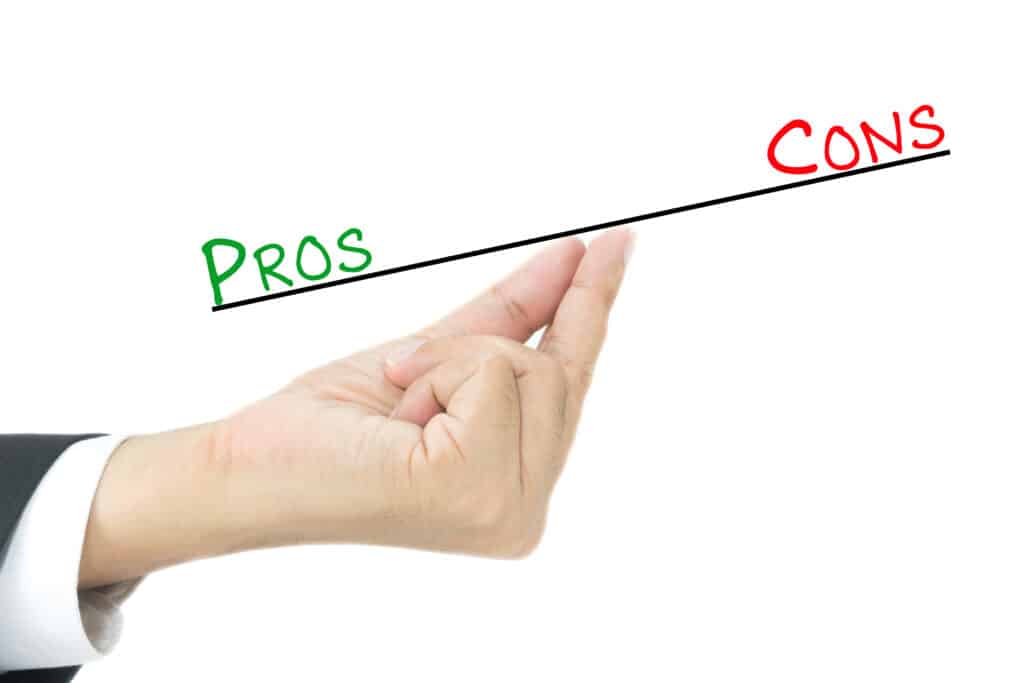 comparing pros and cons