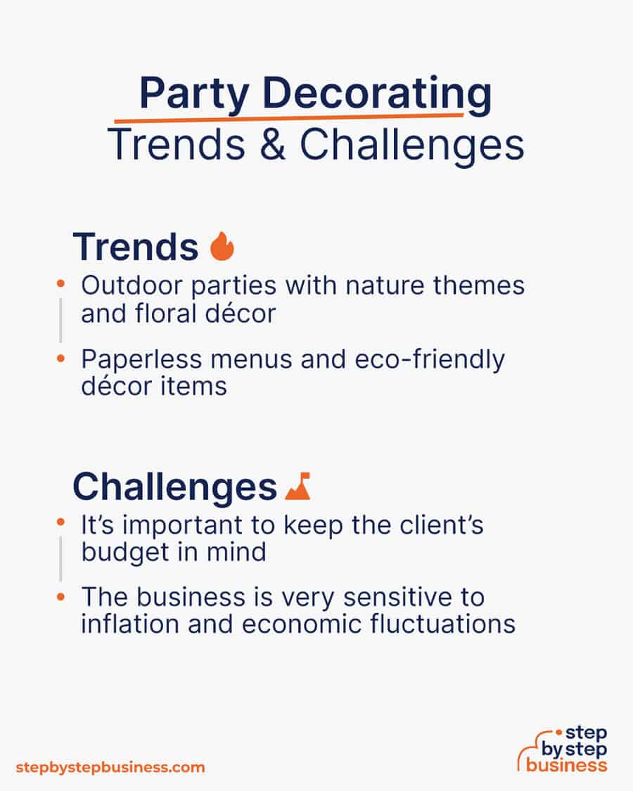 party decorating Trends and Challenges