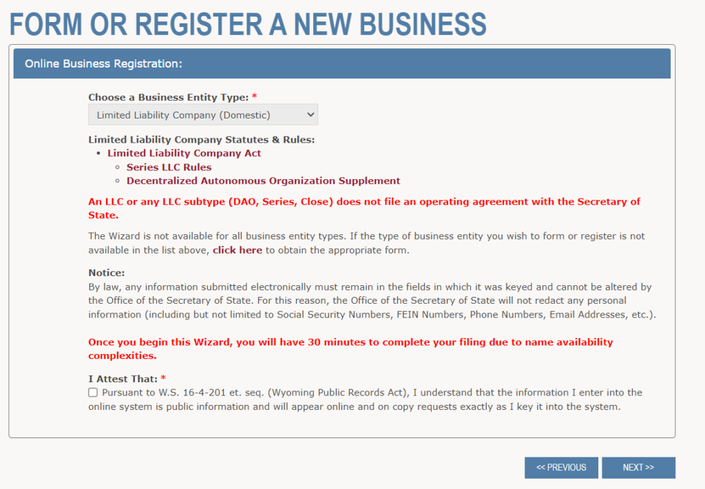 Register LLC in Wyoming