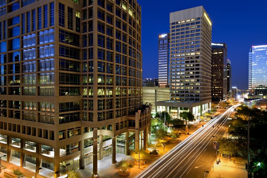 city street in downtown of arizona, usa