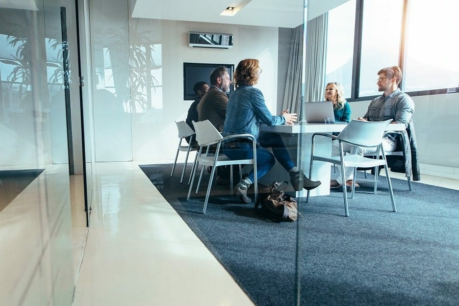 group of business people having discussion in the conference room