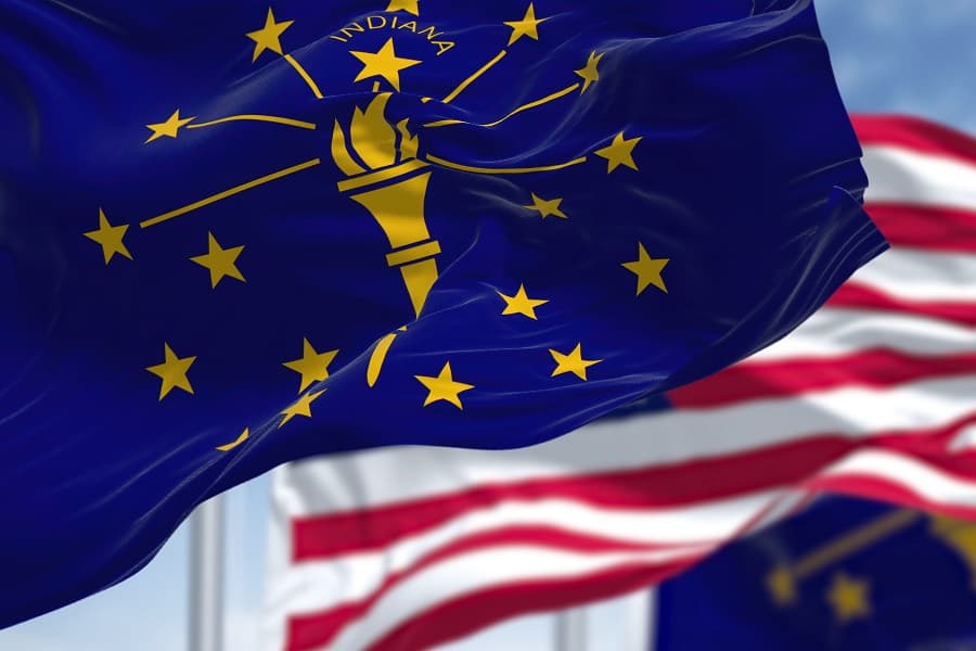 indiana state flag united states