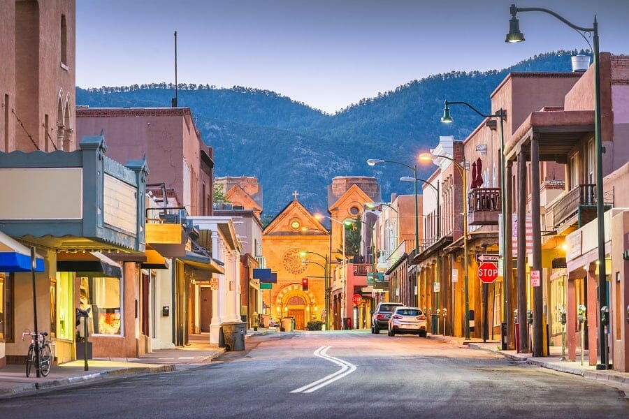 street view of downtown new mexico, usa