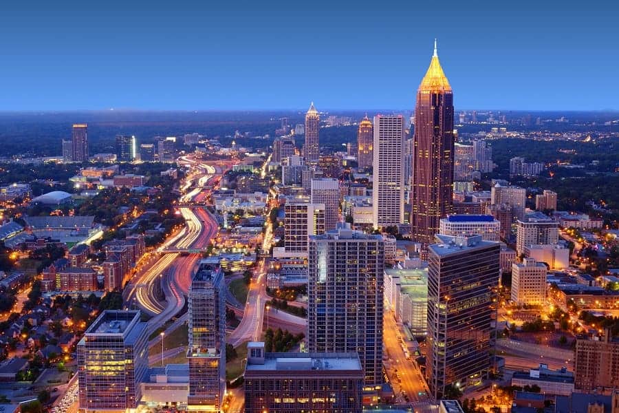 view of skyline downtown georgia, usa