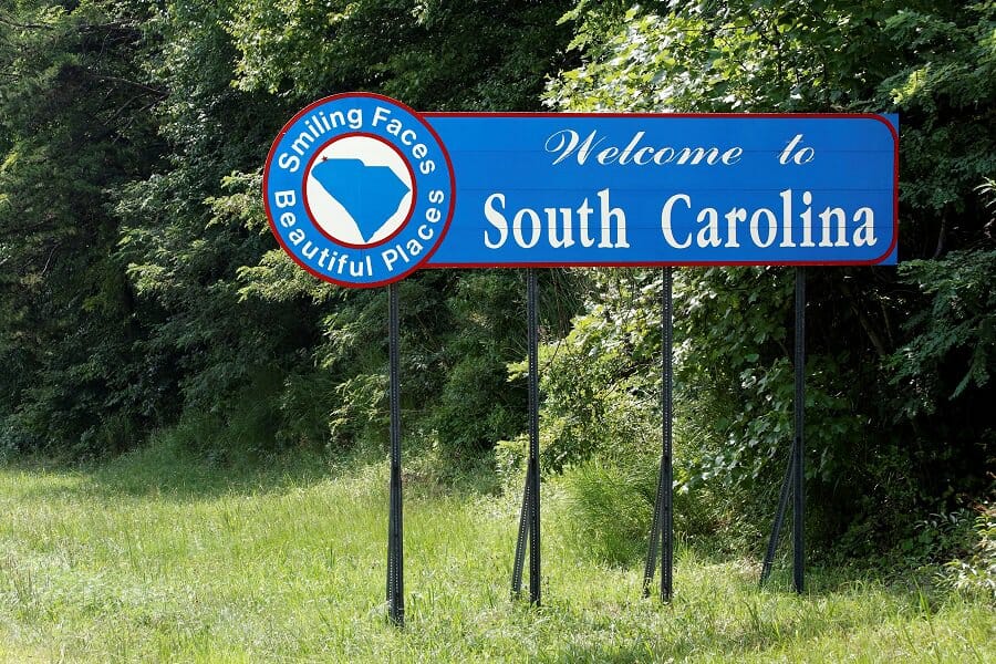 welcome sign at south carolina state