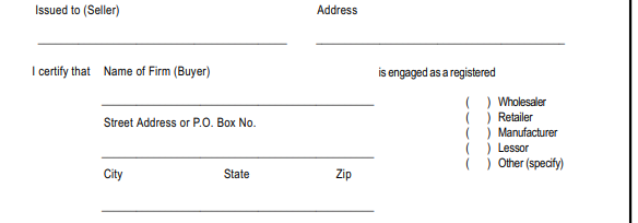 Connecticut Certificate of Resale Online Form