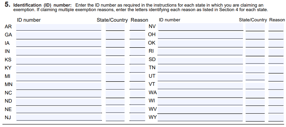 Oklahoma Certificate of Exemption Form