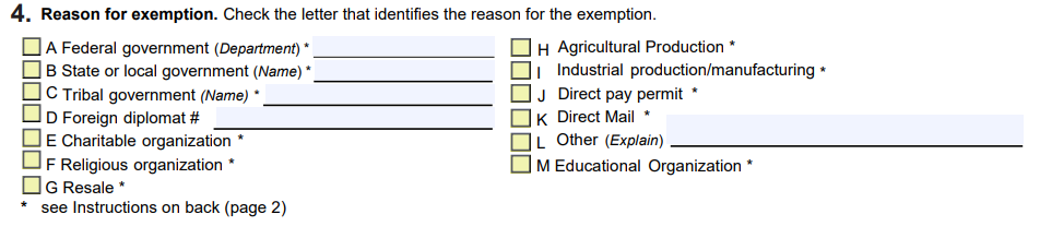 Oklahoma Certificate of Exemption Form