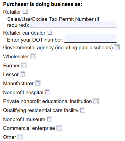 Iowa Sales Tax Exemption Certificate Form