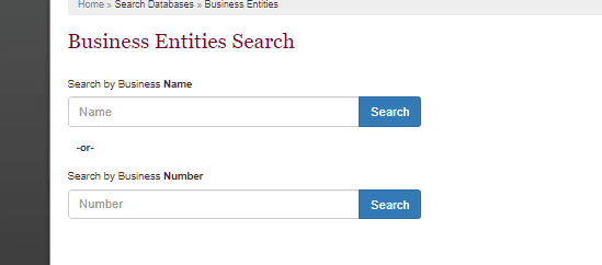 Iowa Business Entity Search Form