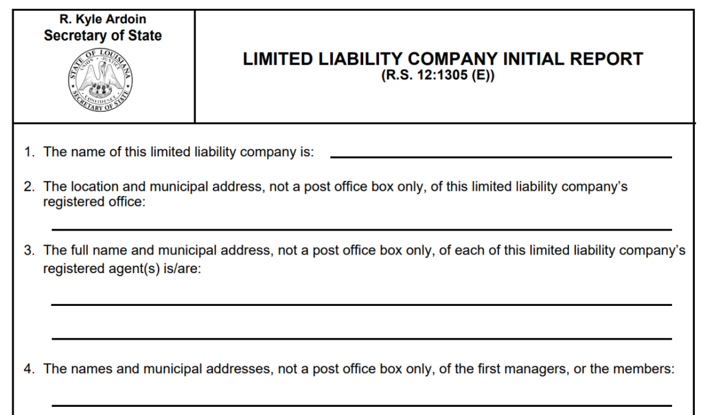 Registered agent name and address