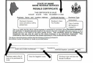 How to Get a Resale Certificate in Maine Step By Step Business