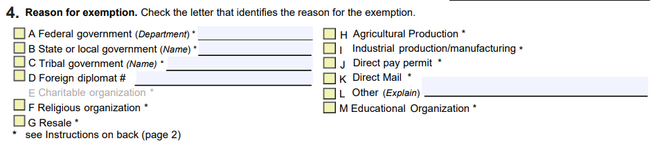 Nebraska Certificate of Exemption Online Form