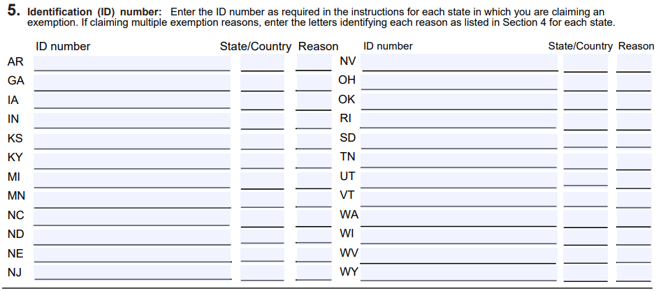 Nebraska Certificate of Exemption Online Form