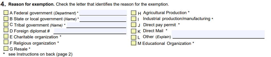 North Dakota Certificate of Exemption Form