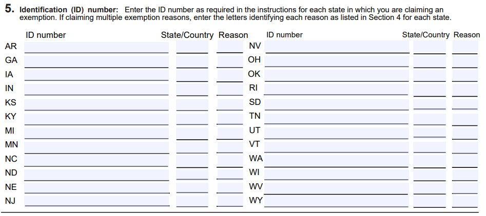 North Dakota Certificate of Exemption Form