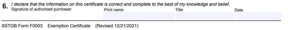 North Dakota Certificate of Exemption Form