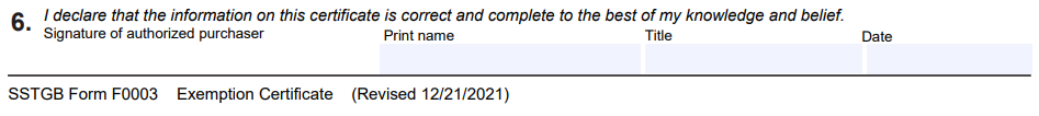 Ohio Certificate of Exemption Form