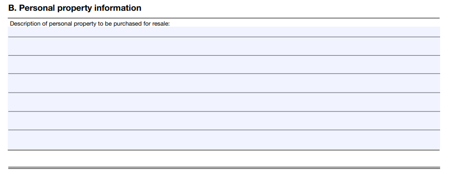 Oregon Resale Certificate Form