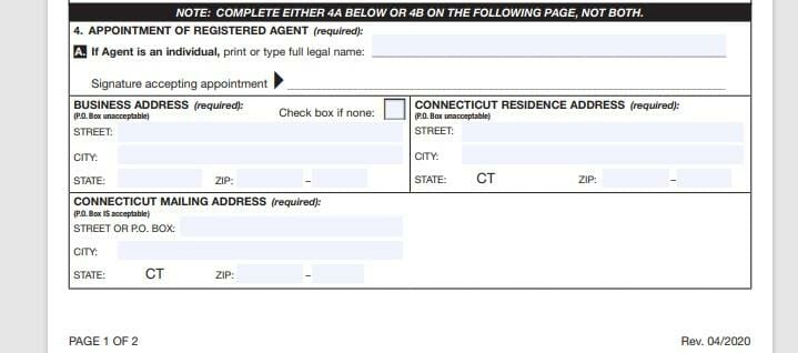 Register Registered Agent in Connecticut - Online Form