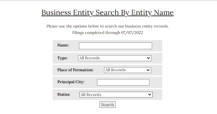 Alabama Business Entity Search