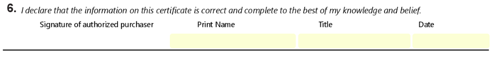 South Dakota Certificate of Exemption Form