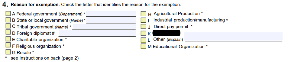 Tennessee Certificate of Exemption Form