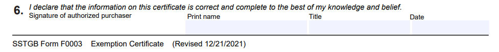 Tennessee Certificate of Exemption Form