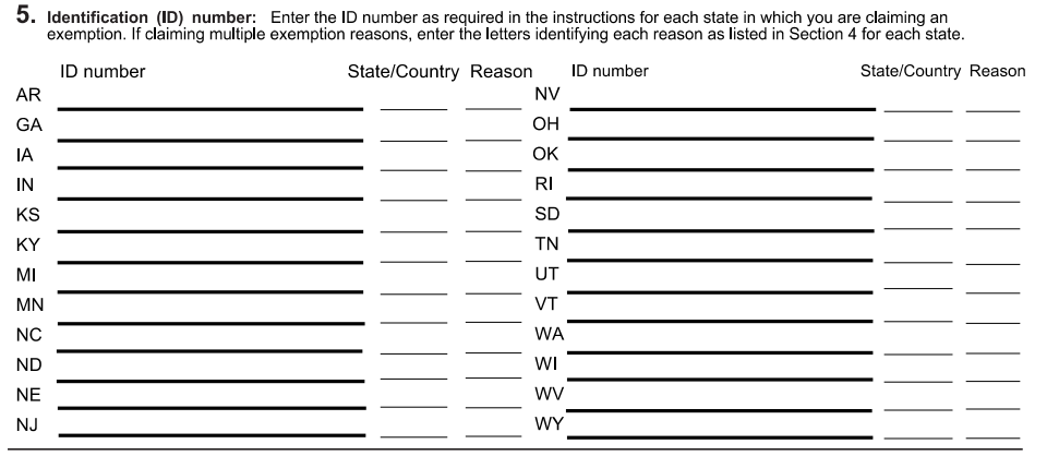 Vermont Certificate of Resale Form