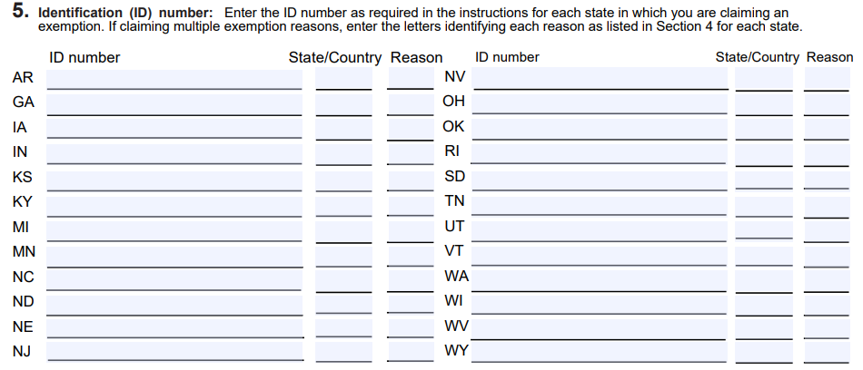 Washington Certificate of Resale Form