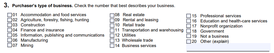 West Virginia Certificate of Resale Form