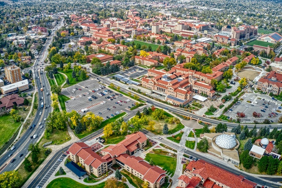 aerial view of colorado, usa