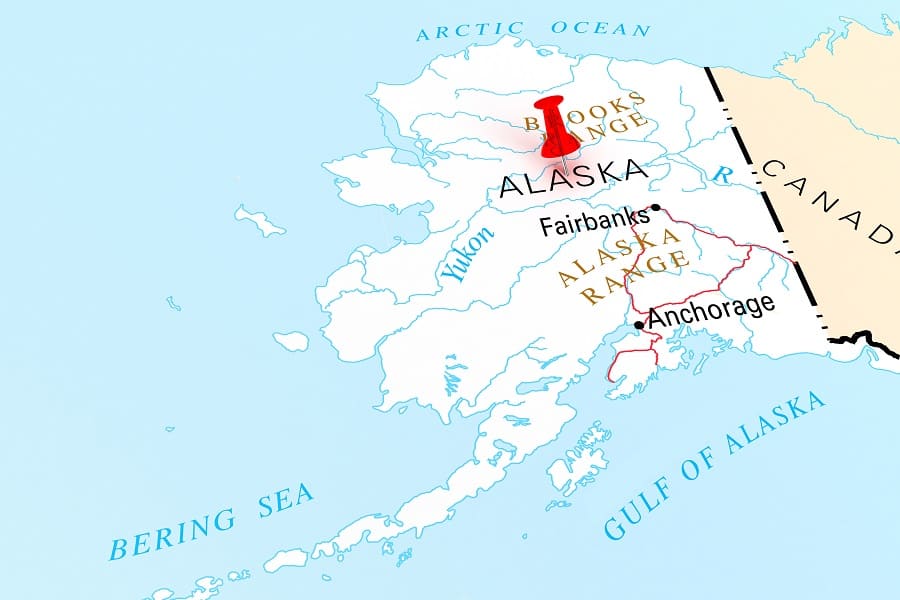 alaska state map, usa