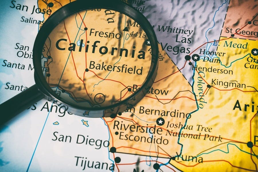california state map, usa