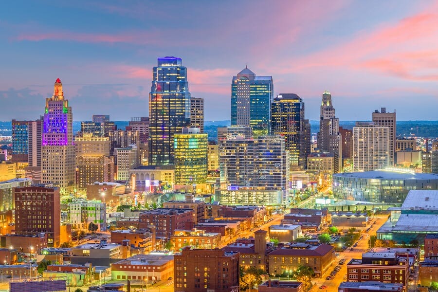 cityscape view at downtown kansas, usa