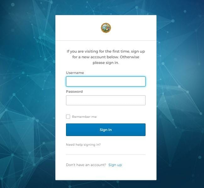 Register an Account on California Secretary of State Site