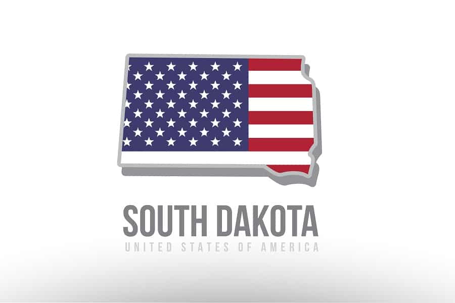 south dakota state map, usa