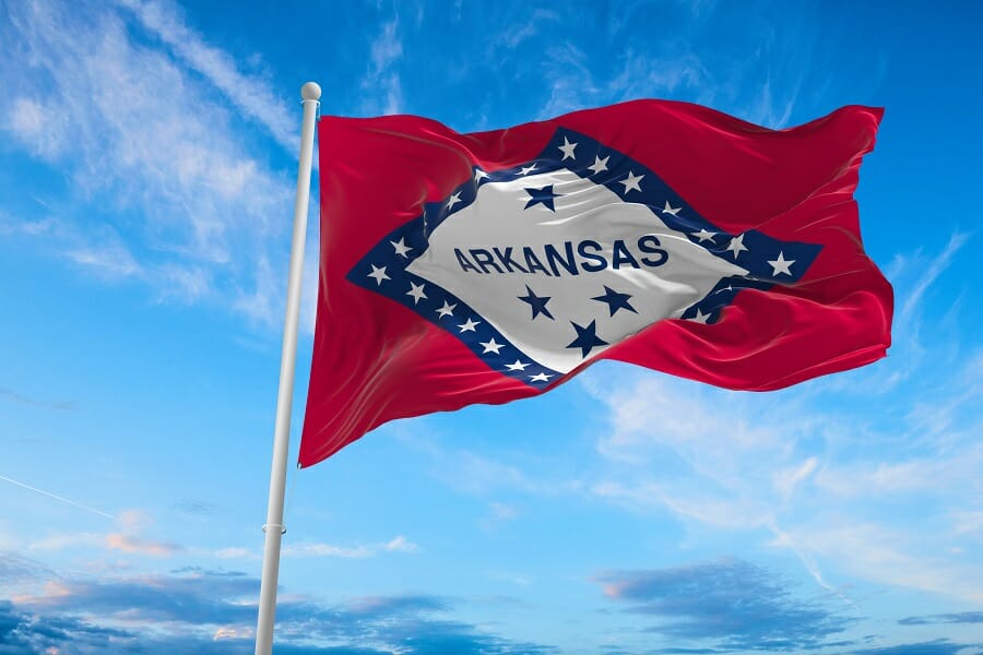 state flag of arkansas, usa