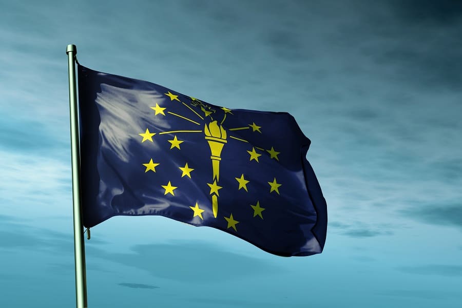 state flag of indiana, usa