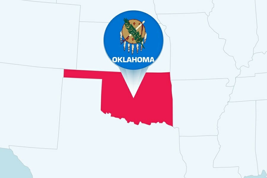 state flag of oklahoma, usa
