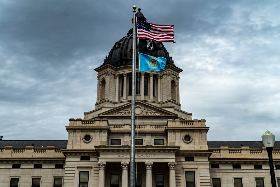 state flag of south dakota, usa