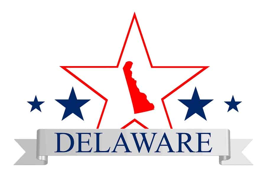 state map of delaware, united states of america