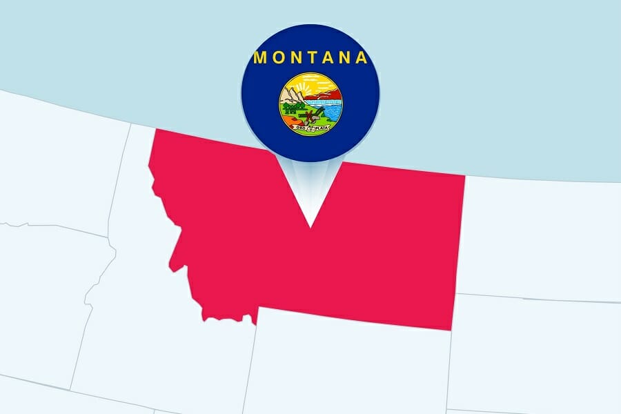 state map of montana, usa
