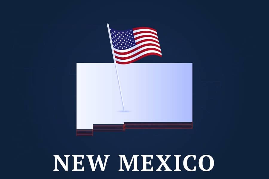 state map of new mexico, usa