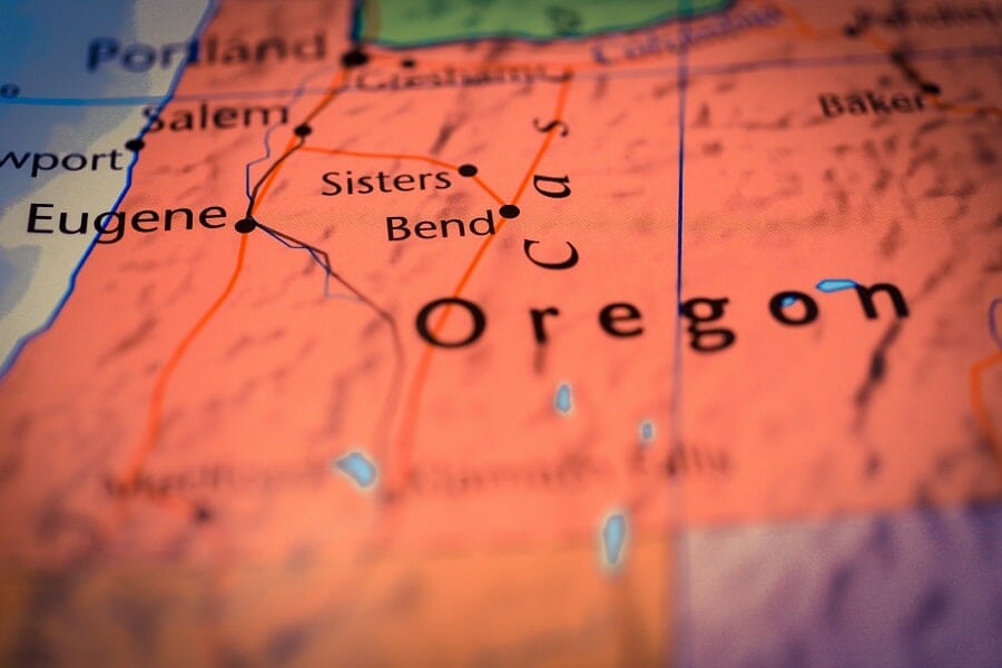state map of oregon, usa