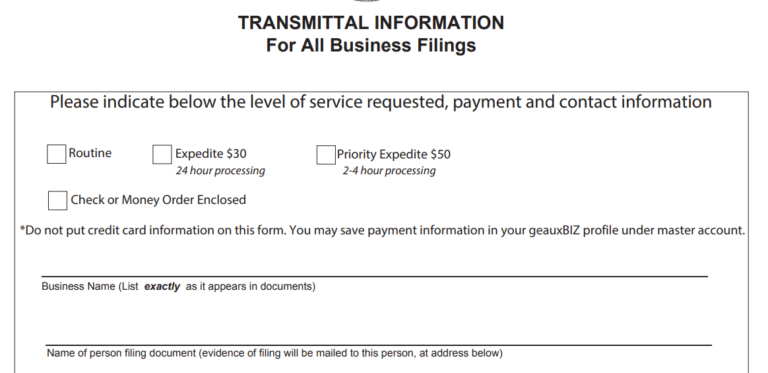 Louisiana Registered Agent for an LLC - Step By Step Business