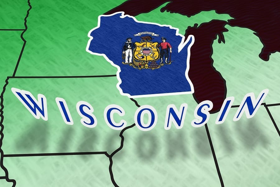 wisconsin state map, usa
