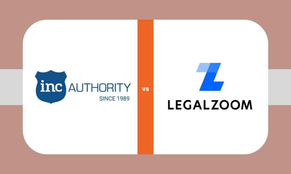 Inc Authority vs LegalZoom Comparison