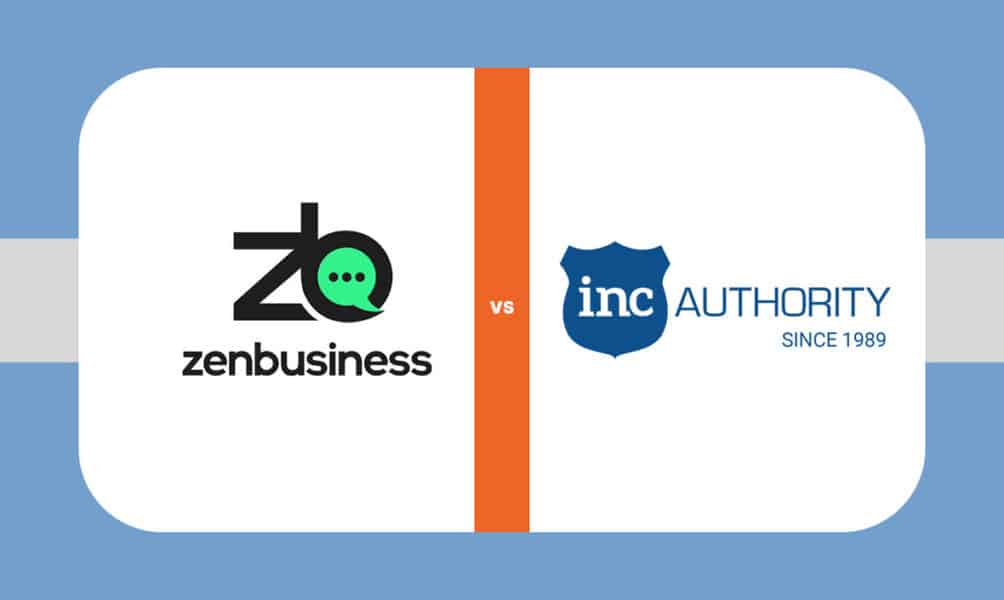 ZenBusiness vs Inc Authority Comparison